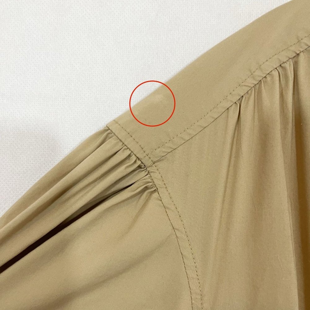 Lauren Ralph Lauren Rapisha Tiered Midi Dress Tan Shirt Dress Belt - Size 12 - Picture 10 of 10